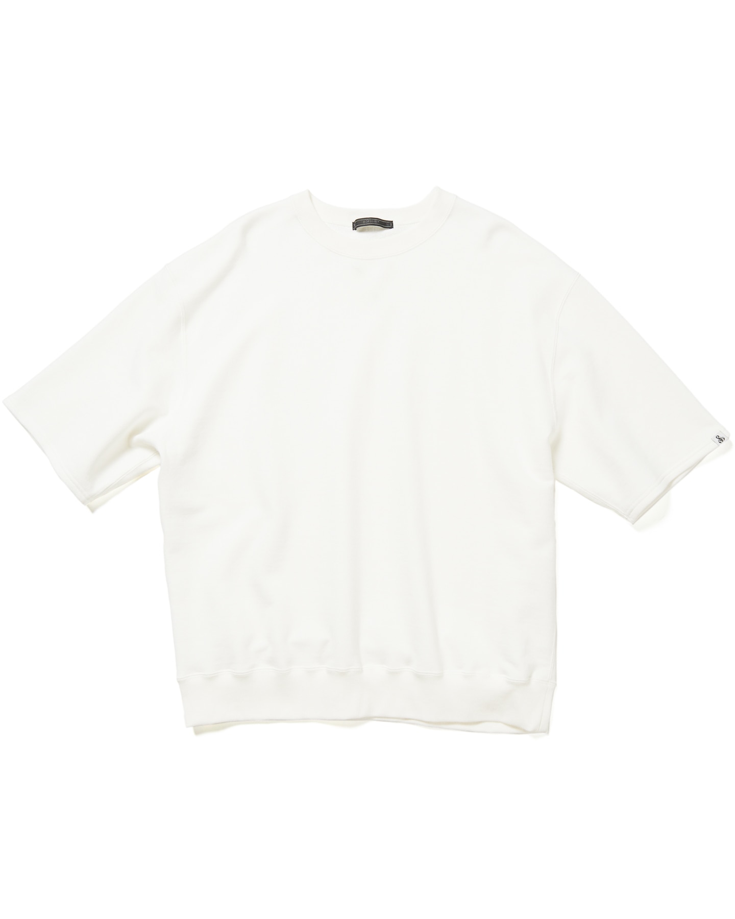SOPH. | COTTON SILK FRENCH TERRY HEM RIBBED S/S TOP(S WHITE):