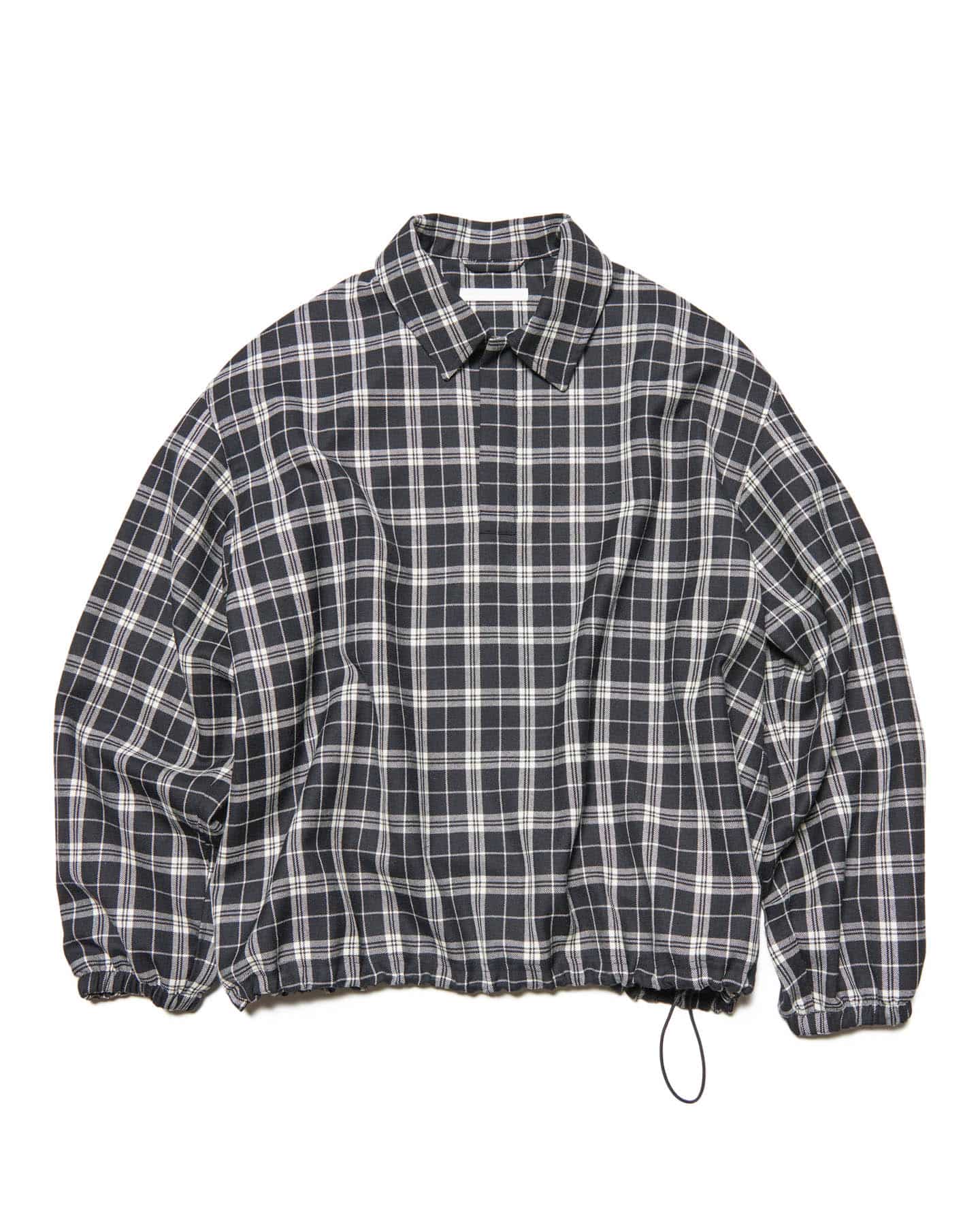 SOPH. | SAXONY WOOL CHECK POLO SHIRT(2 (M) A(BLACK CHECK)):