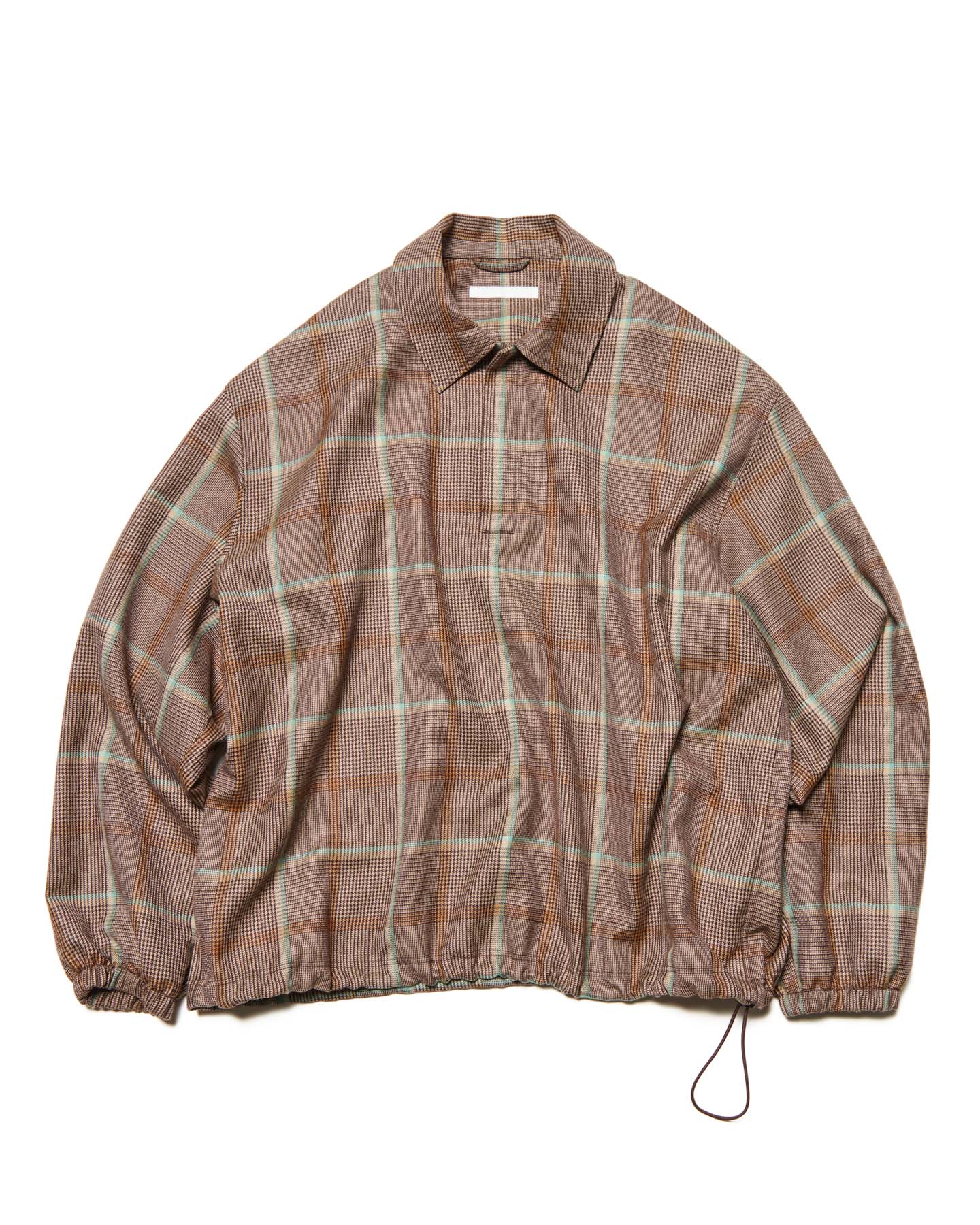 SOPH. | SAXONY WOOL CHECK POLO SHIRT(2 (M) B(BROWN CHECK)):