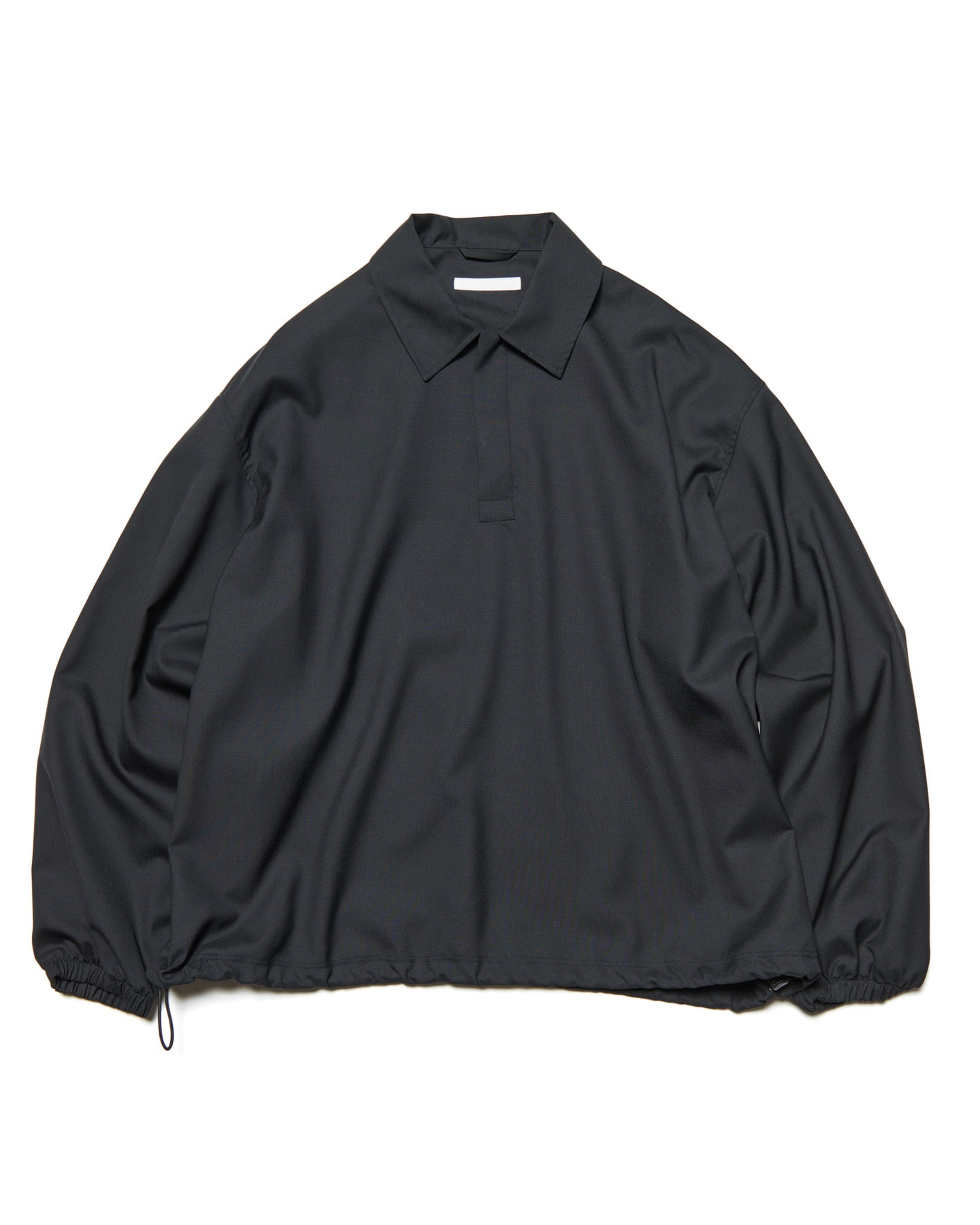 SOPH. | WASHABLE SUMMER WOOL POLO SHIRT(3 (L) BLACK):