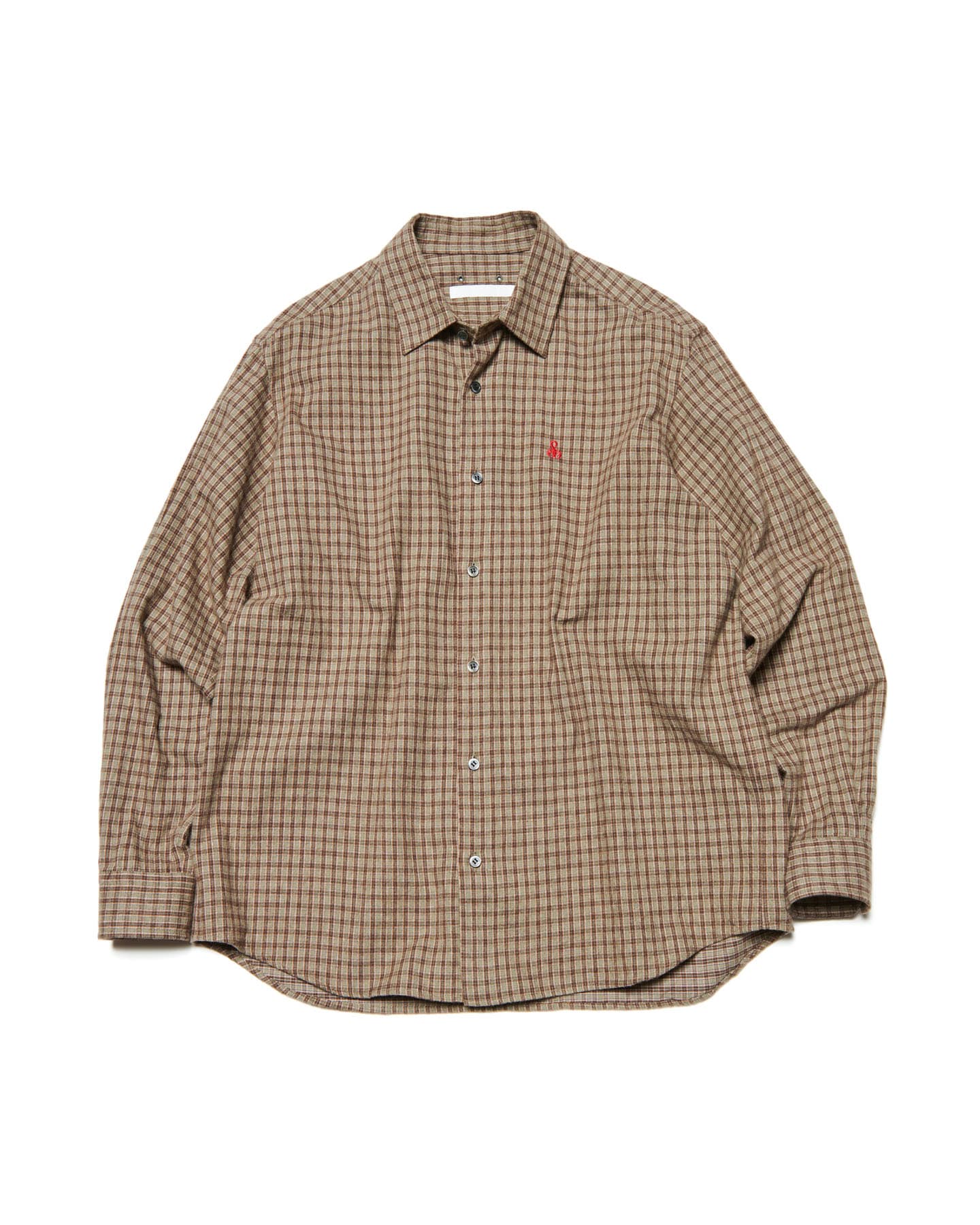 〈美品〉SOPHNET.ソフネット【XL】刺繍ワンポイント リネン100%シャツ SOPH. | COTTON FLANNEL RELAX-FIT SHIRT(2 (M) SAGE):