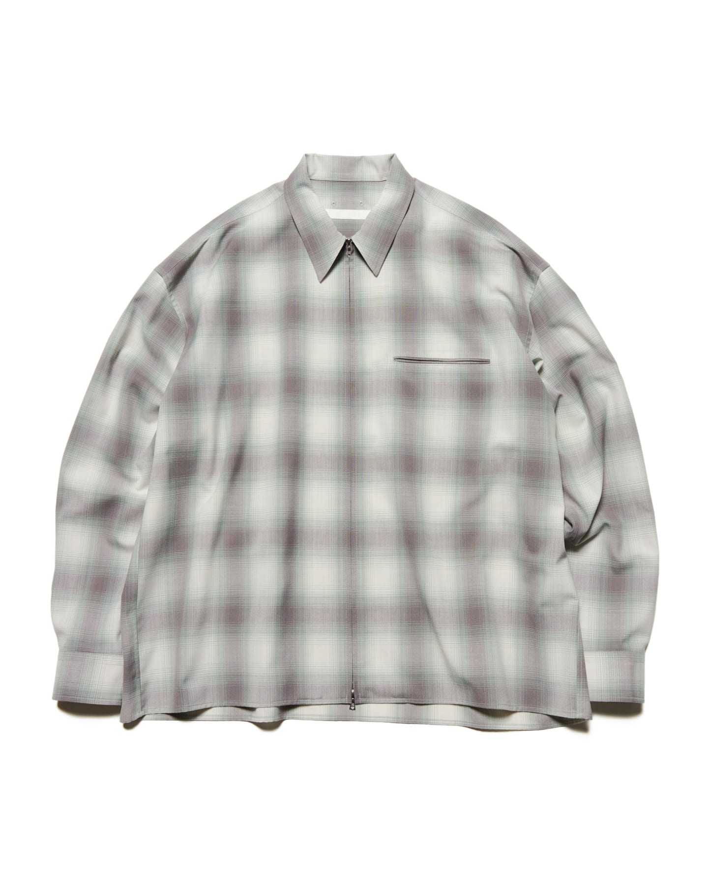 SOPH. | HIGH-TWIST OMBRE CHECK ZIP BLOUSON(2 (M) GRAY):