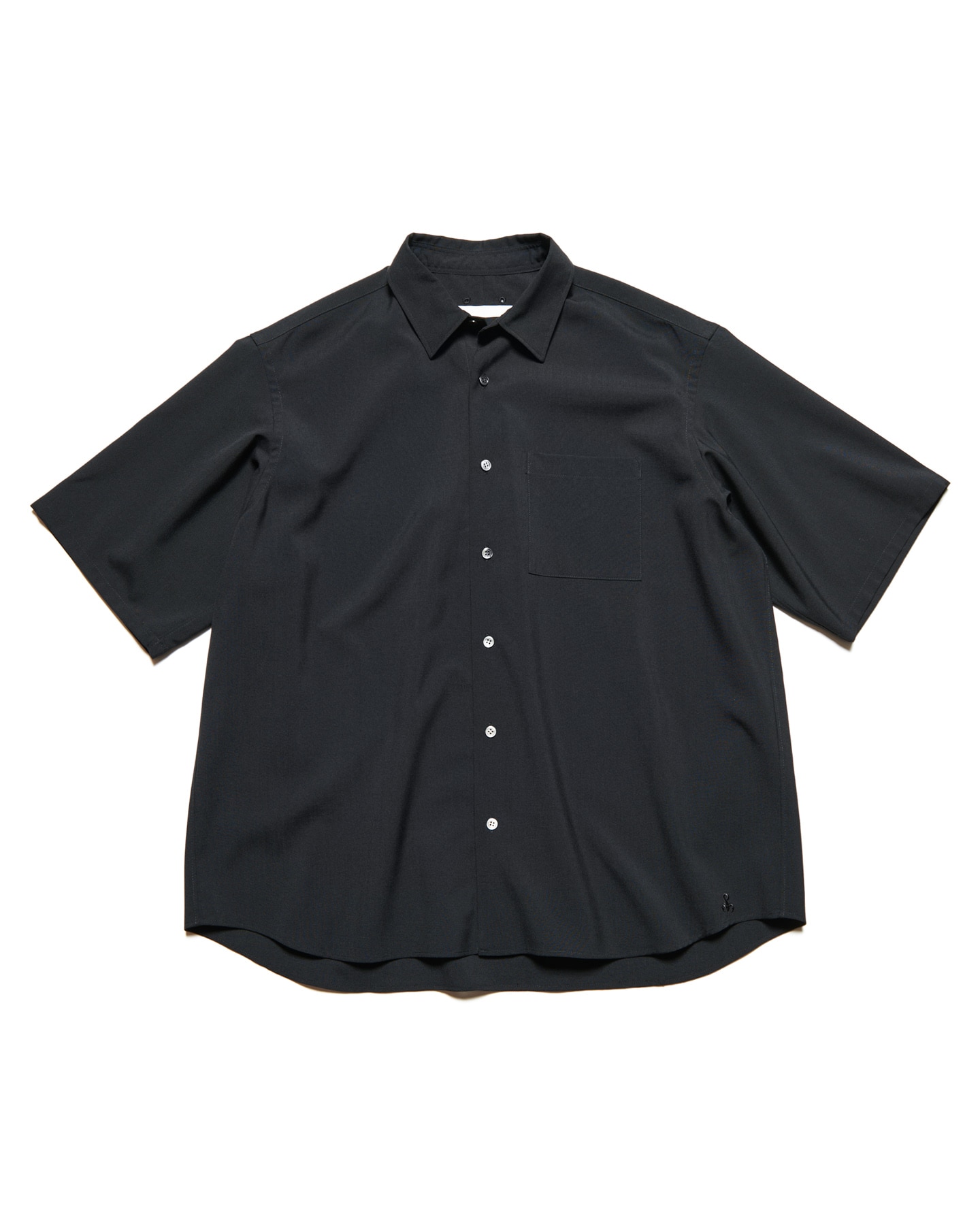 SOPH. | HIGH-TWIST POPLIN RELAX-FIT S/S SHIRT(1 (S) BLACK):