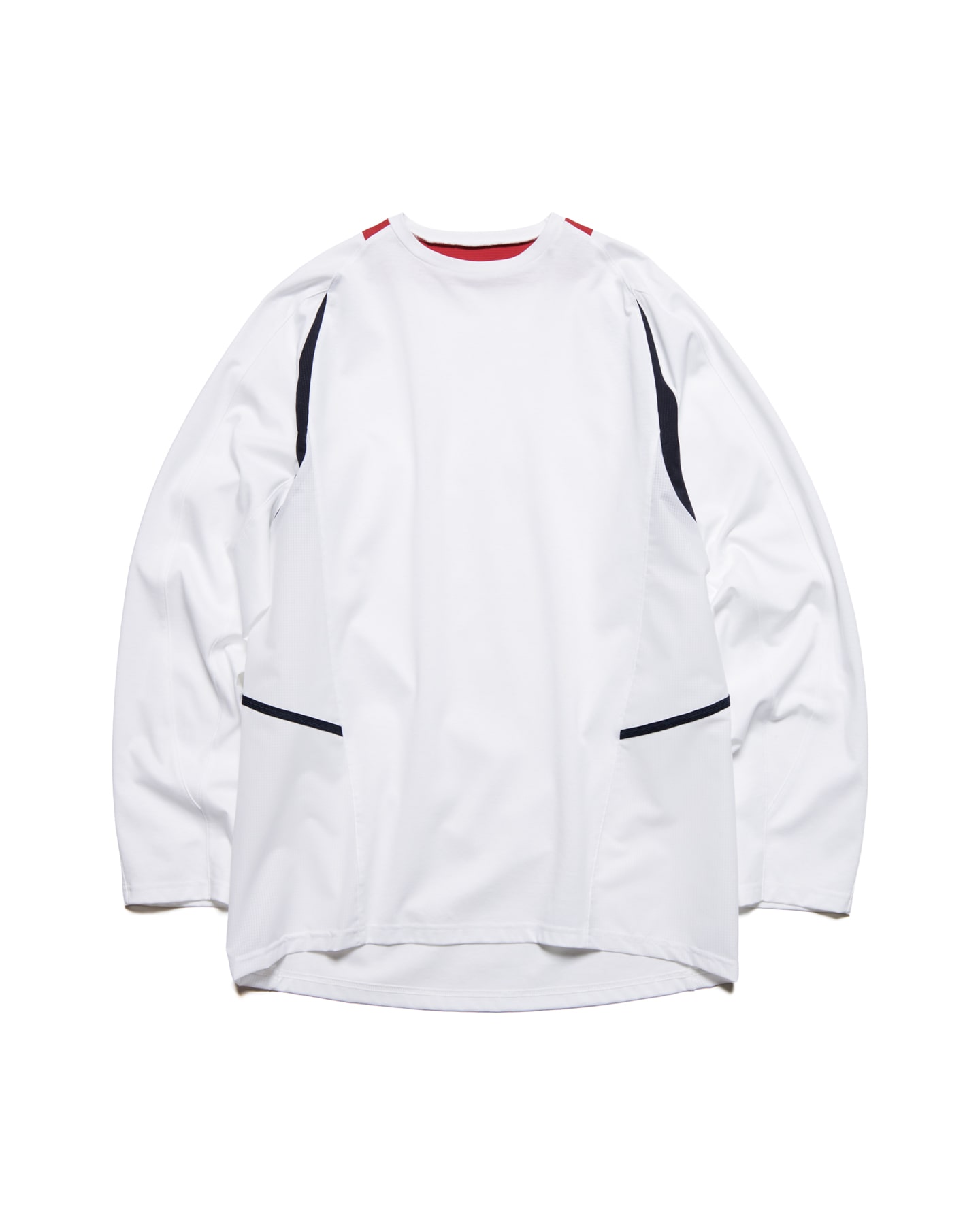 SOPH. | SUPIMA COTTON L/S FOOTBALL TEE(4 (XL) WHITE):