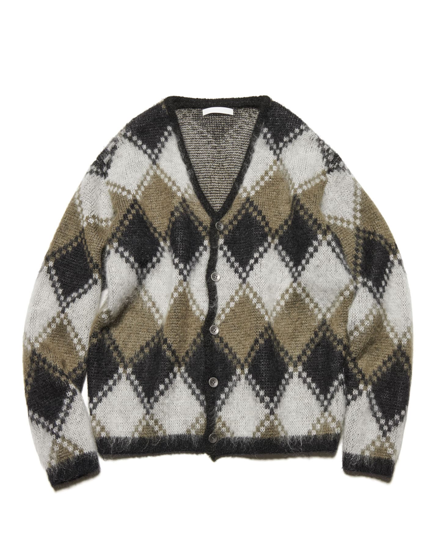 SOPH. | MOHAIR ARGYLE CARDIGAN(2 (M) KHAKI):