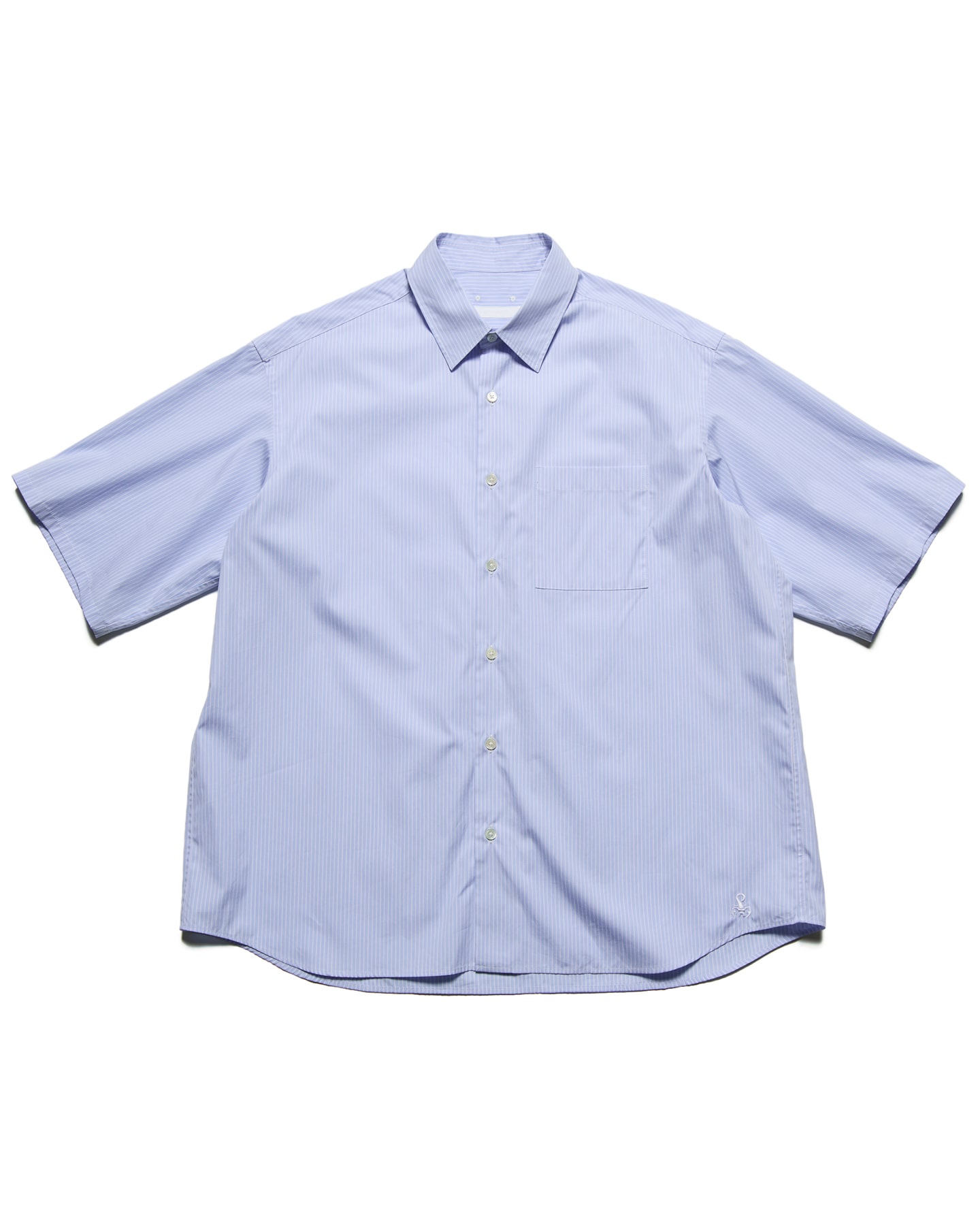 SOPH. | SUVIN GIZA RELAX-FIT S/S SHIRT(4 (XL) BLUE (STRIPE)):