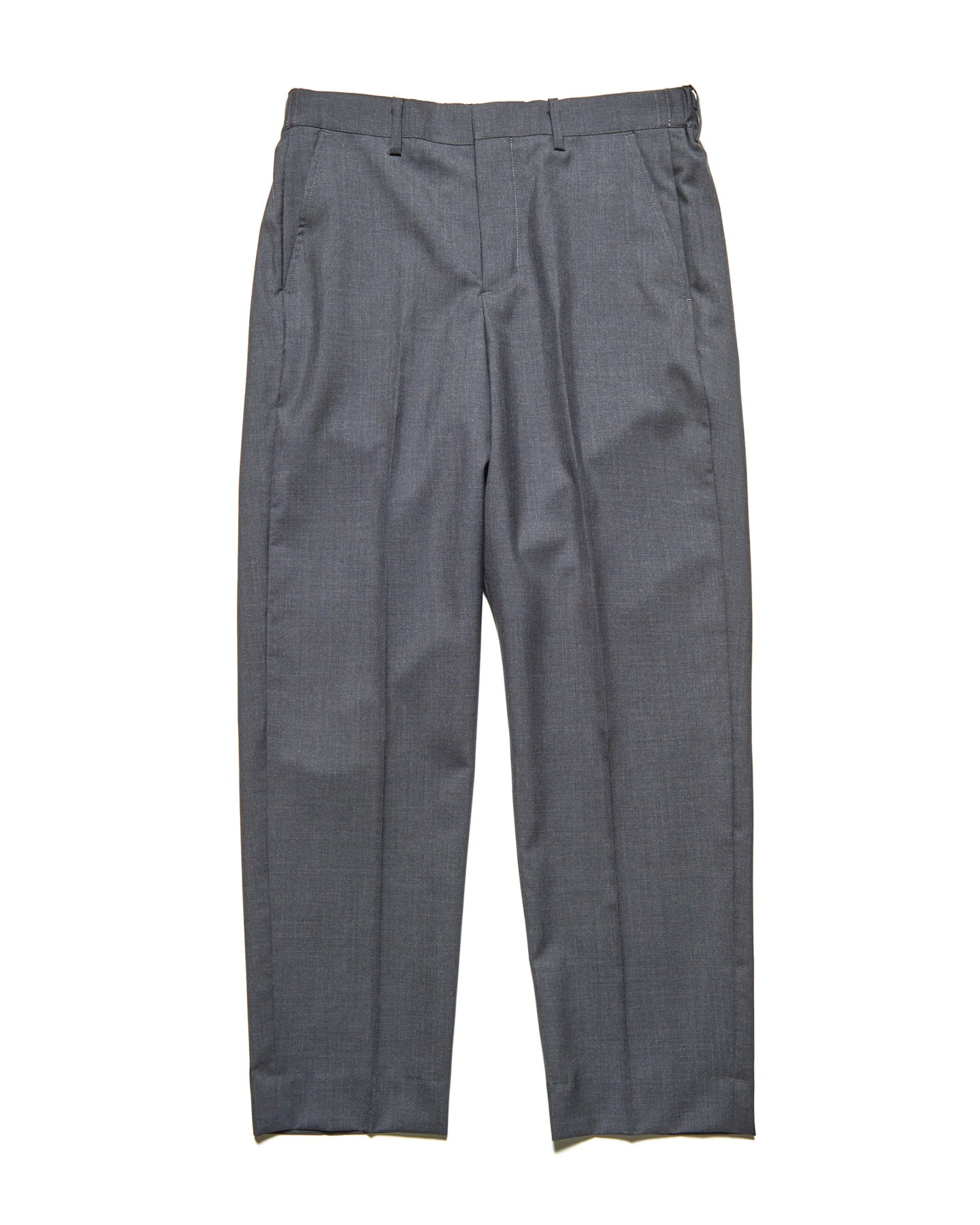 SOPH. | WOOL TROPICAL SHIRRING SLIM-FIT SLACKS(2 (M) CHARCOAL GRAY):