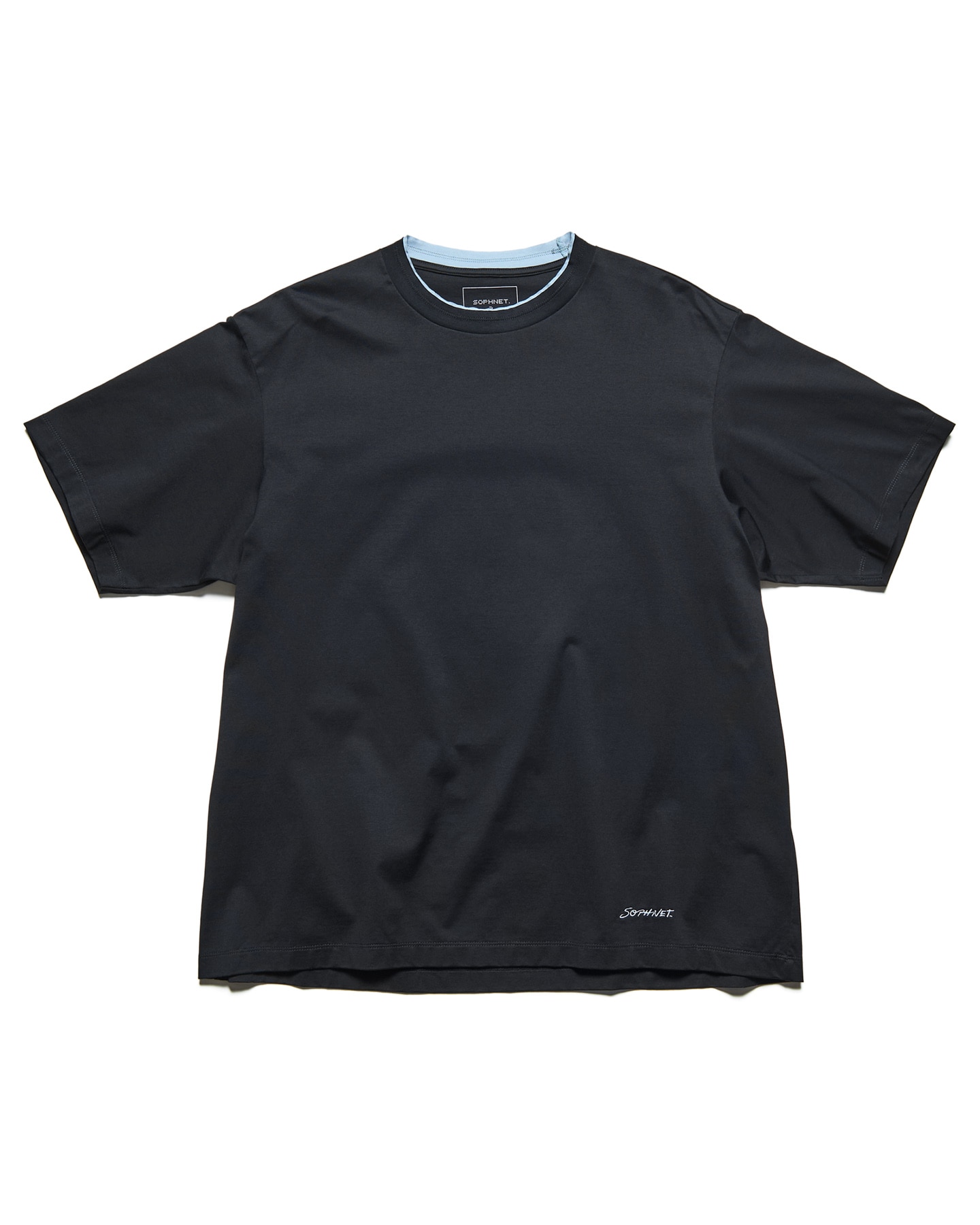 SOPH. | LUSTER COTTON DOUBLE RIB WIDE TEE(2 (M) BLACK):