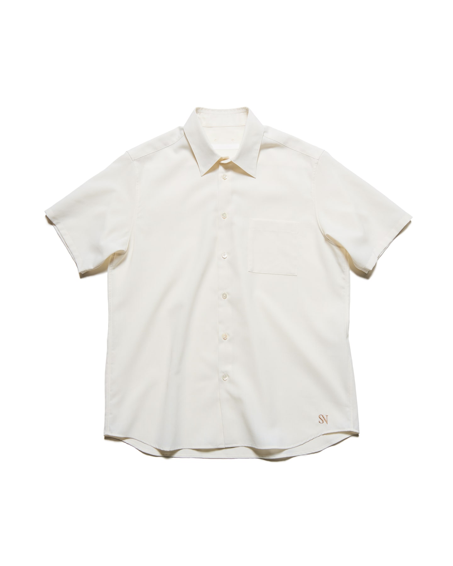 SOPH. | HIGH-TWIST REGULAR-FIT S/S SHIRT(5 (XXL) OFF WHITE):