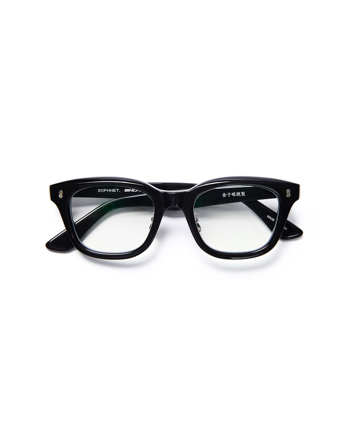 SOPH. | 備長炭 SQUARE GLASSES(FREE BLACK):