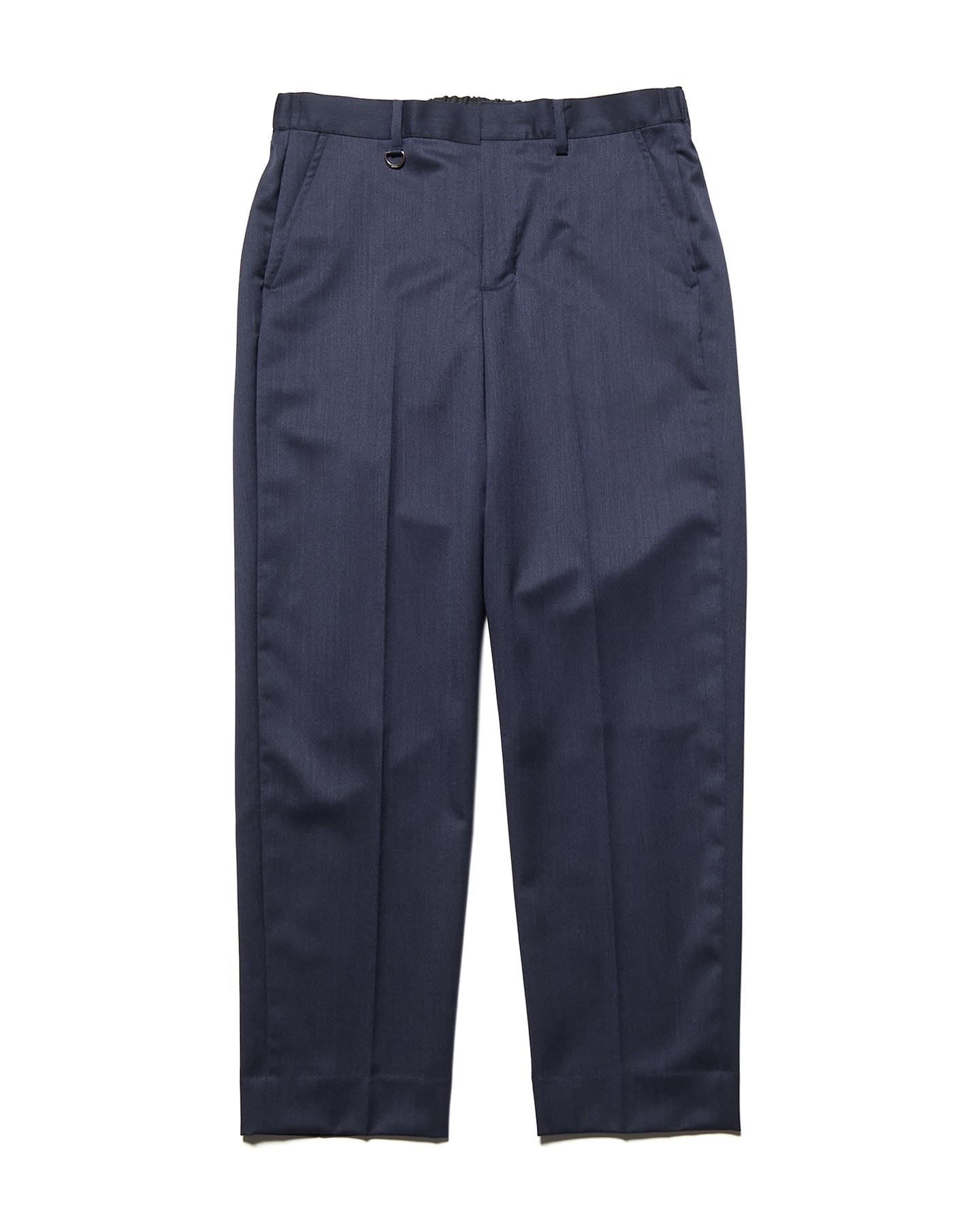 SOPH. | WOOL GABARDINE SLIM-FIT SHIRRING SLACKS(2 (M) NAVY):