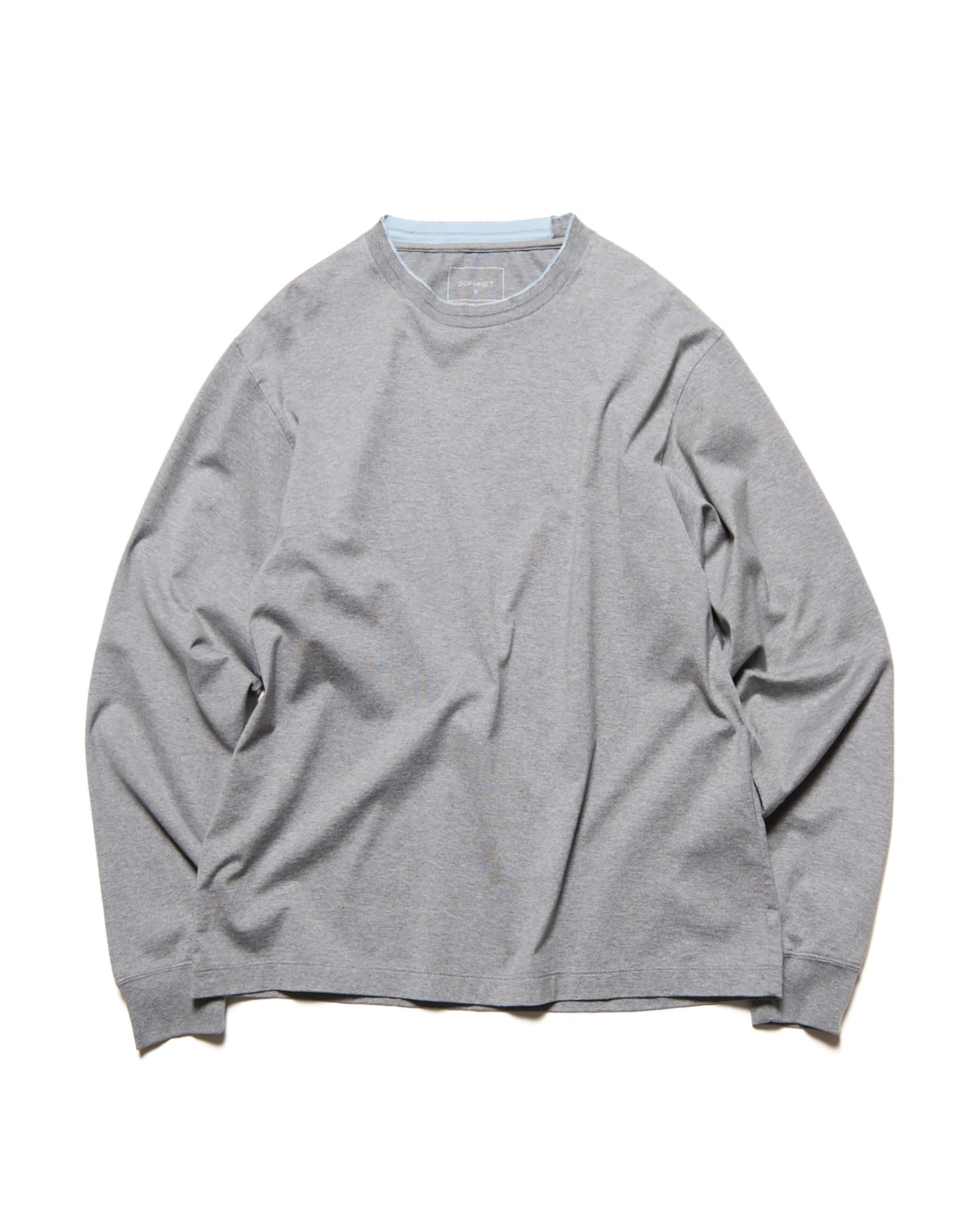 SOPH. | LUSTER COTTON DOUBLE RIB L/S TEE(1 (S) GRAY):
