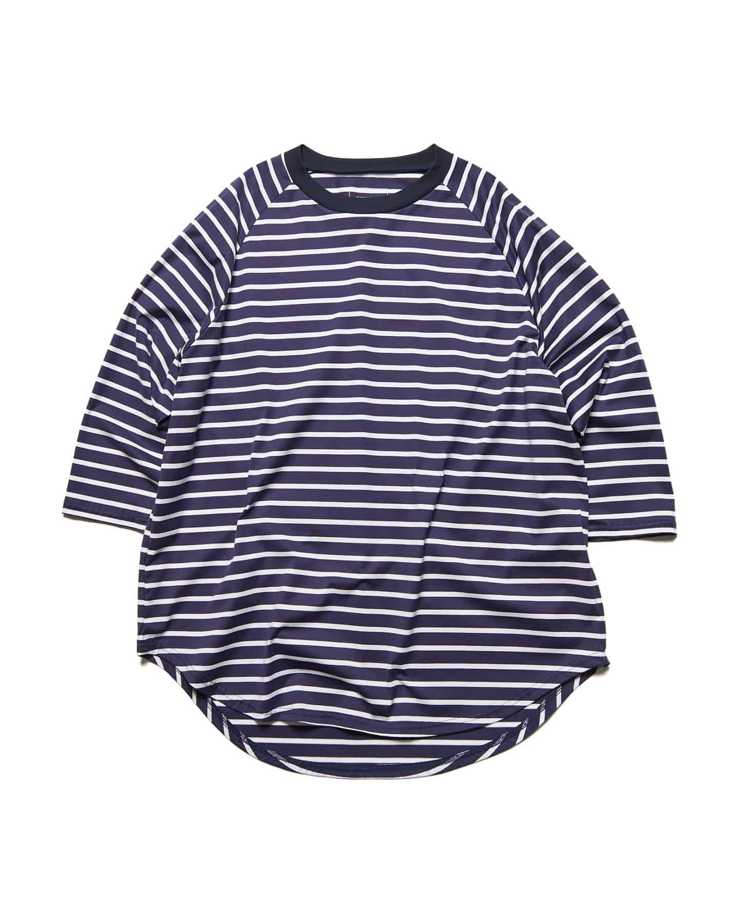 SOPH. | BORDER RAGLAN 3/4 SLEEVE WIDE TEE(5 (XXL) NAVY):