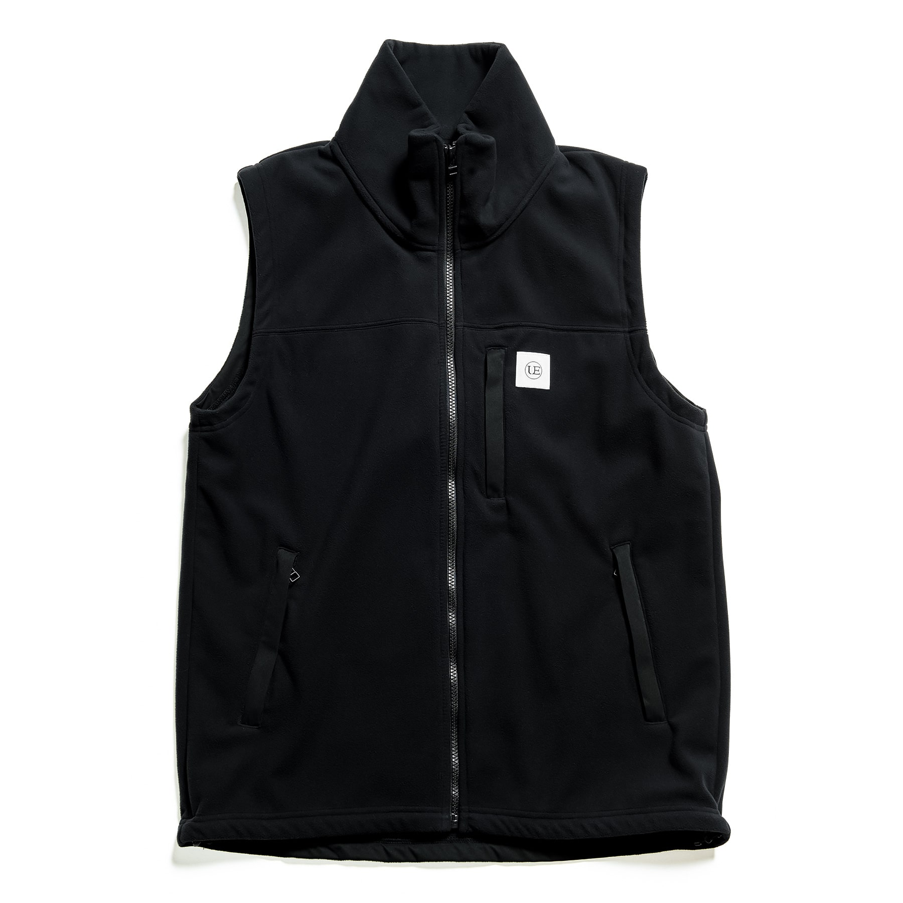 black fleece vest