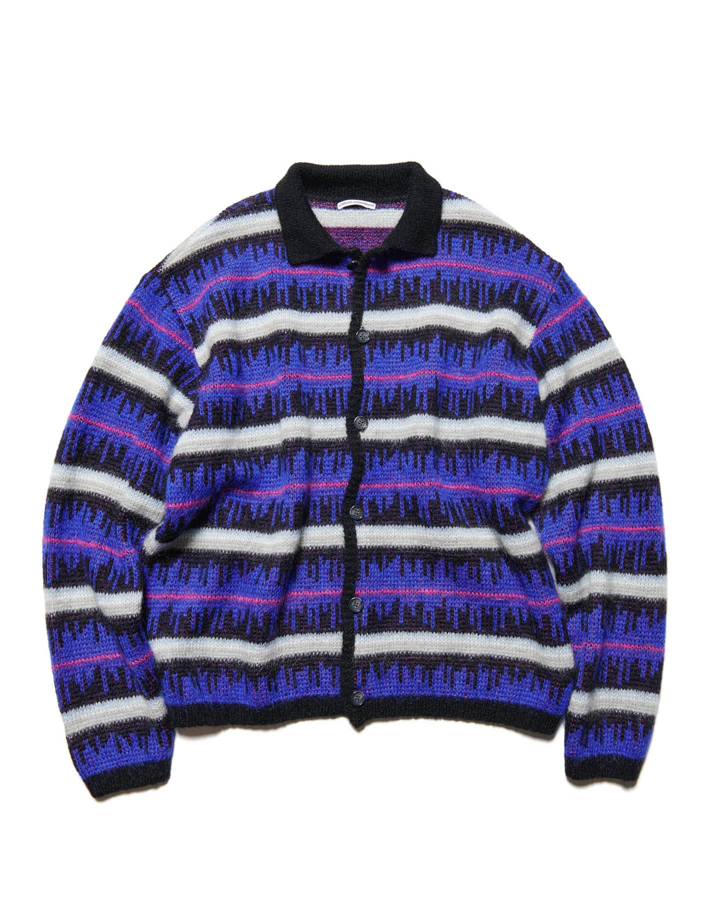 SOPH. | MOHAIR BORDER KNIT BLOUSON(4 (XL) BLACK):