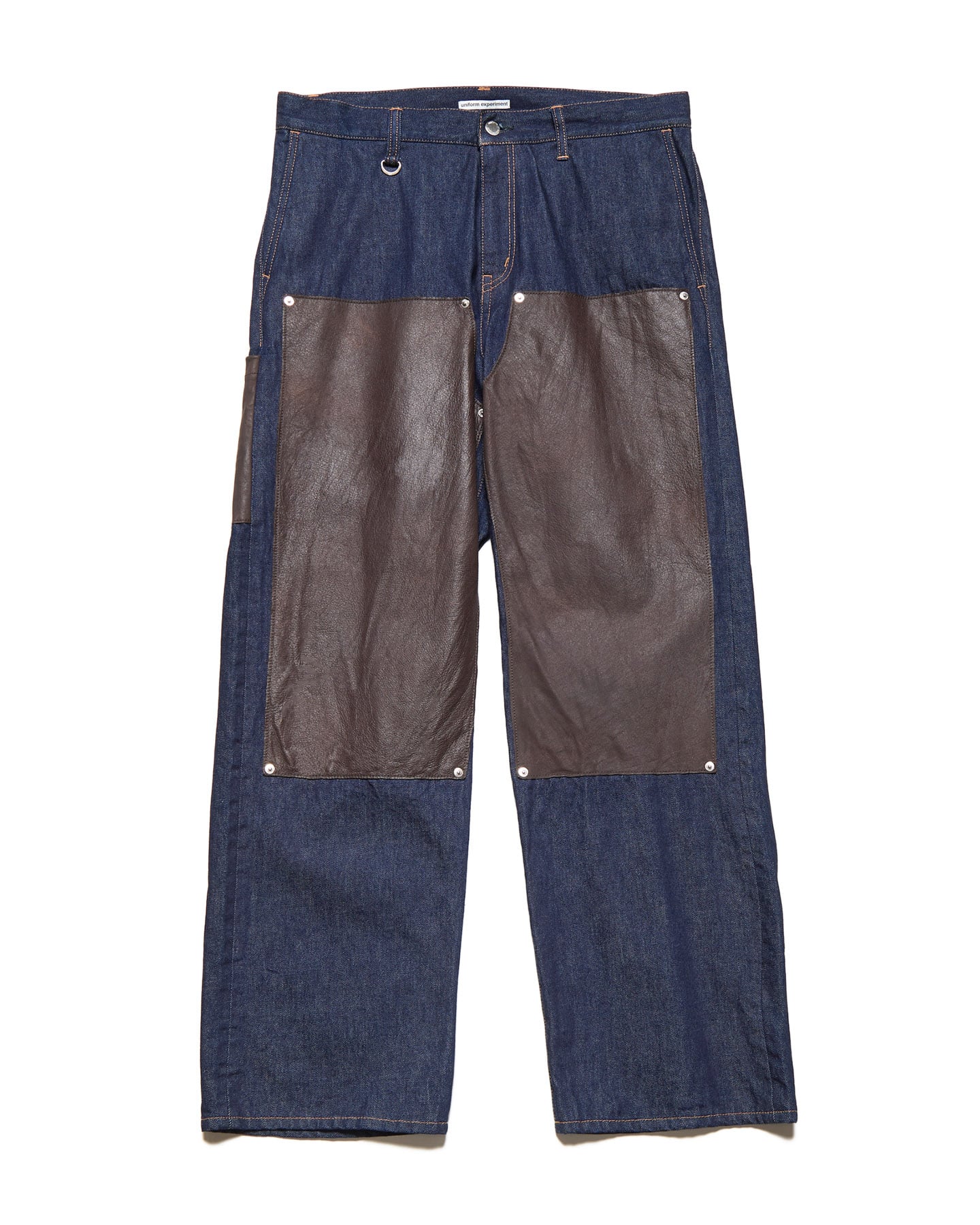 SOPH. | LEATHER DOUBLE KNEE DENIM PAINTER PANTS(2 (M) INDIGO):