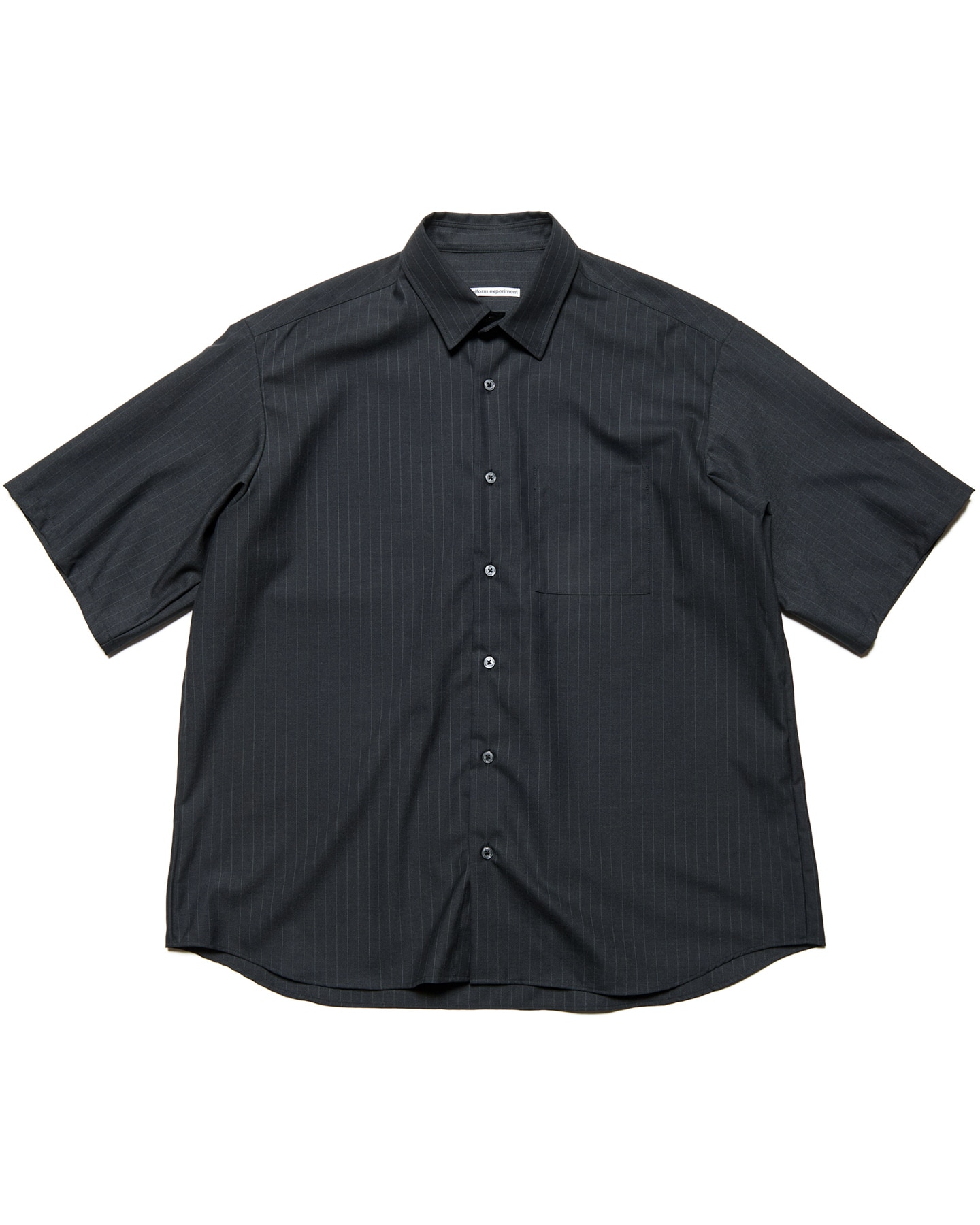 SOPH. | STRETCH WOOL RELAX-FIT S/S SHIRT(2 (M) A (BLACK STRIPE)):