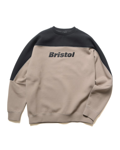 新品Sベージュ・AUTHENTIC LOGO CREWNECK SWEAT