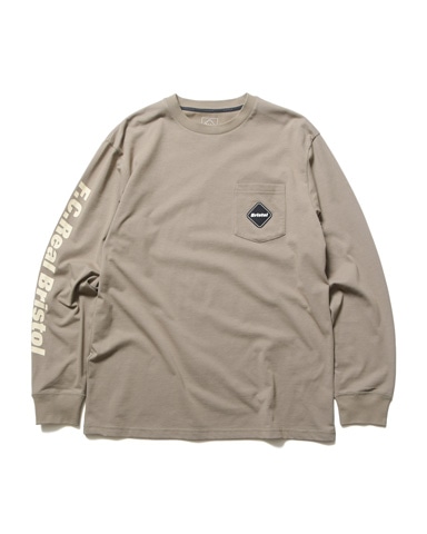 655センチ身幅F.C.R.B. エフシーアールビー 22AW L/S AUTHENTIC TEAM POCKET TEE ポケット ロングスリーブカットソー 長袖Tシャツ ネイビー FCRB-222073