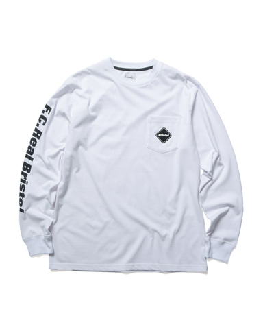 655センチ身幅F.C.R.B. エフシーアールビー 22AW L/S AUTHENTIC TEAM POCKET TEE ポケット ロングスリーブカットソー 長袖Tシャツ ネイビー FCRB-222073