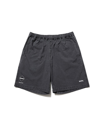 SOPH. | WASHED CRISP DENIM EASY SHORTS(M BLACK):