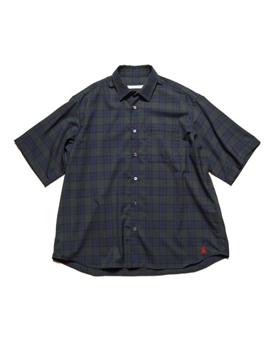 SOPH. | TROPICAL CHECK RELAX-FIT S/S SHIRT(2 (M) A (BLACK WATCH)):