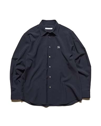 SOPH. | HIGH-TWIST REGULAR-FIT SHIRT(2 (M) NAVY):