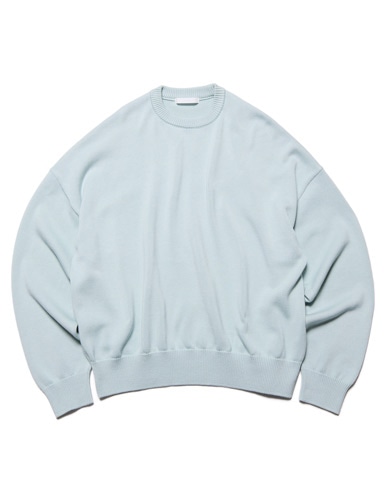SOPH. | COTTON SILK EMBROIDERY KNIT(4 (XL) LIGHT BLUE):