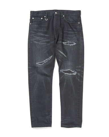 SOPH. | WASHED DENIM WIDE PANTS(2 BLACK):