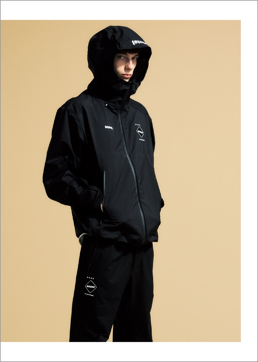 F.C.R.B. 3LAYER WARM UP JACKET NAVY/L