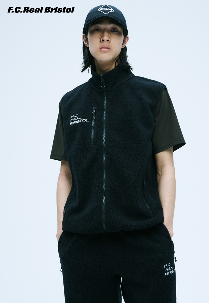 F.C.Real Bristol DOWN VEST 臭う ダウンベスト ブラウンL